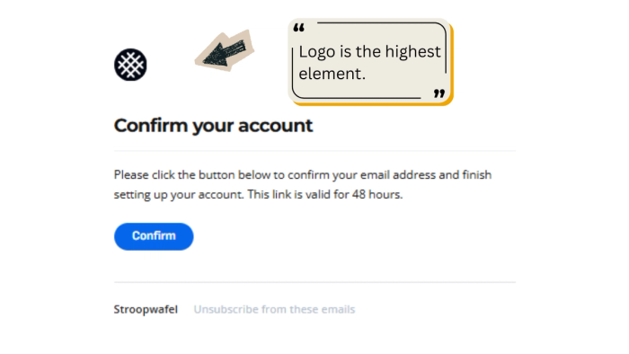 How to design transactional emails, importance of logo